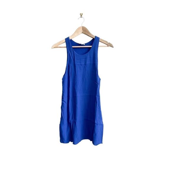 Wilfred Free Aritzia Mini Dress Sheath Sleeveless Lined Cobalt Blue Women's S - Picture 1 of 8
